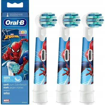 Elektrický zubní kartáček Náhradní Hlavice pro kartáčky Oral-B originál Oral-B 3 ks Spiderman Kids