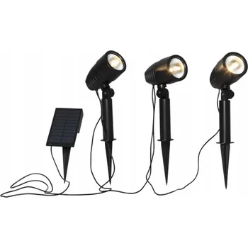 Venkovní osvětlení Sada 3 solárních LED lamp s čidlem soumraku pro zahradu, venkovní, IP44