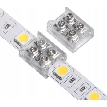 LED osvětlení Spojka pro LED pásek COB SMD 8mm, oboustranná šroubovací pro spojení pásku s páskem
