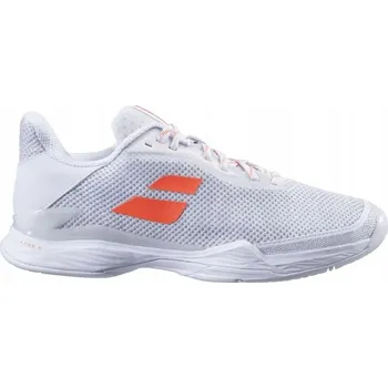 Pánská tenisová obuv TENISOVÉ BOTY BABOLAT JET TERE AC 22 BÍLÉ/KORÁLOVÉ DÁMSKÉ VEL. 38,5