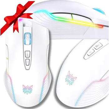 Bílá HERNÍ MYŠ bezdrátová optická myš - PRECIZNÍ
