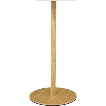 Lampička Intesi Stolní lampa s nabíjením a efektem dřeva