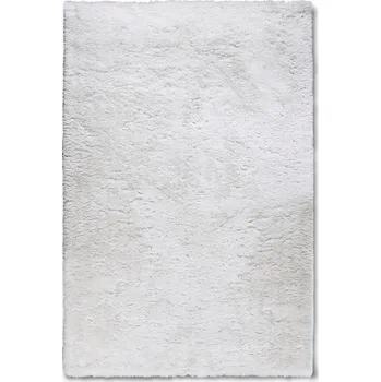 Koberec Koberec plyšový shaggy do obýváku 160x230cm, silný bílý hustý měkký