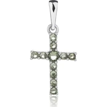 Řetízek Šperky Jan Kos Jan Kos jewellery Stříbrný přívěsek s vltavínem 32105461