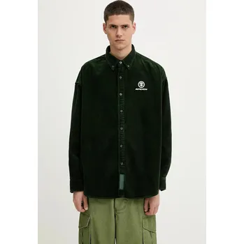 Pánská košile Manšestrová košile AAPE Now Long Sleeve, L, zelená, 77X