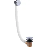 Tres 13453430 Vanová odtoková souprava click clack s napouštěním přepadem; chrom - kovová zátka a přepad 980 mm