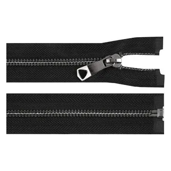 Zip Kovový zip No 5 délka 80 cm s ozdobným jezdcem - 1 ks - černá (cs, Stoklasa)
