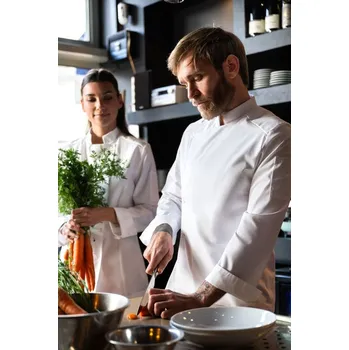 Gastro oděv Kuchařská bunda pánská. Límec stojáček. Zapínání na druky. Velikost 46