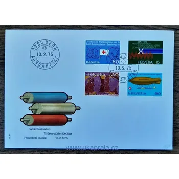 Sběratelství ŠVÝCARSKO FDC 1046/9 výročí, r. 1975