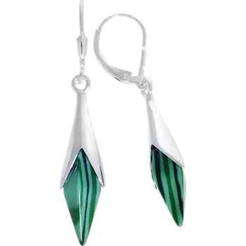 Souprava šperků Leru Stříbrná souprava jednoduchá Malachit