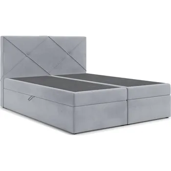 Postel Čalouněná postel VERDE s úložným prostorem 200x200 cm Šedá