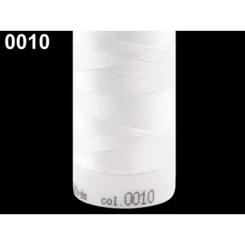 Nit Nitě Poly Sheen od Mettler - 200 Metrů, Vysoká Odolnost - 0010 White lesk