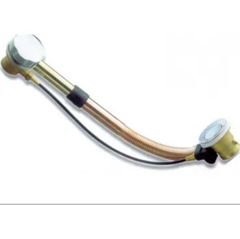 Sifon Itálie Vanová mosazná odtoková souprava Italy - vanový mosazný sifon ovládaný bovdenem - přepad 600 mm chrom