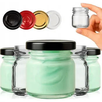 Sklenice 50 x SKLENICE 40 ml na DŽEMY DŽEM MED se šroubovacím uzávěrem