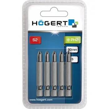 Šroubovák Bity šroubováku Hoegert Technik HT1S313 PH2 5 kusů