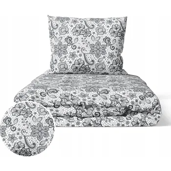 Povlečení HOTELOVÉ POVLEČENÍ 140x200 100% BAVLNA - vzor: krajka na bílém