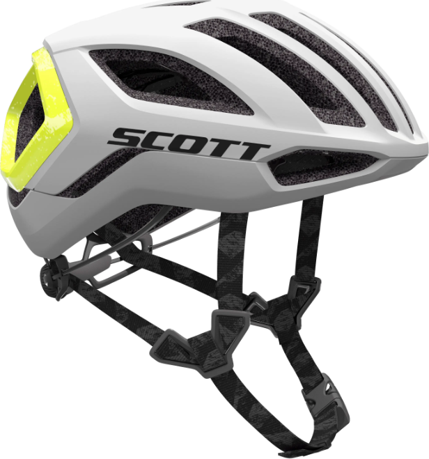 Cyklistická helma SCOTT Centric Plus rainbow white/ radium yellow one M