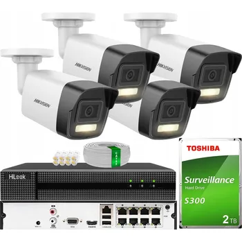 IP kamera IP Monitorovací Set 4 Kamery Venkovní 6MPx Hikvision Rekordér Disk 2TB