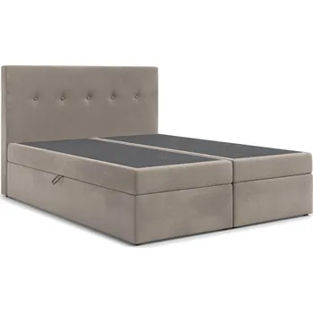 Postel Čalouněná postel LUCCA s úložným prostorem 180x200 cm Hnědá