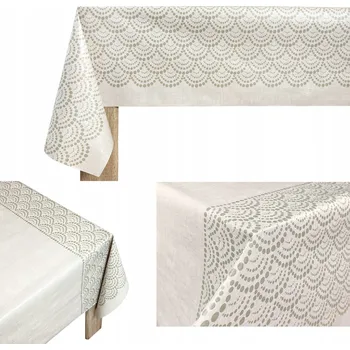 ubrus Ubrus Odolný Proti Skvrnám na Kuchyňský Stůl Elegantní Béžový Ubrus se Vzorem 140 Cm