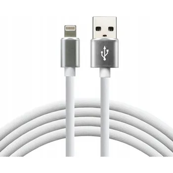 Datový kabel Kabel Everactive USB - Apple Lightning 1 m bílý
