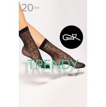 Dámská móda Gatta ponožky Trendy 17 - černá, UNI (Dámské silonkové ponožky Gatta)