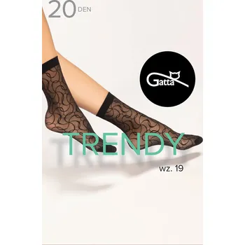 Dámská móda Gatta ponožky Trendy 19 - černá, UNI (Dámské silonkové ponožky Gatta)