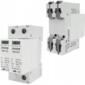 Jistič Přepěťová ochrana 2P 20kA T2 230V IP20 na DIN lištu Ecolight