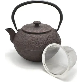 Konvice na čaj RED SAMURAI Litinová konvice SUTANPU v japonském stylu. Objem 1200 ml, s jemným nerezovým sítkem na sypaný čaj