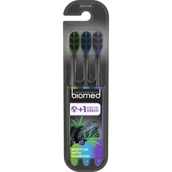 Zubní kartáček Biomed Black kartáček 3 ks střední