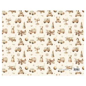 Balící papír Dárkový balicí papír FLORENTIA 70x100 cm - dřevěné hračky