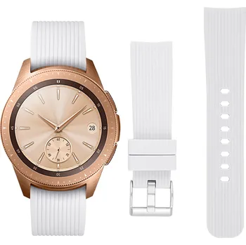 Příslušenství k chytrým hodinkám ŘEMÍNEK PRO HODINKY Samsung Galaxy Watch 3/4/Garmin Vivoactive 3 BÍLÝ 20mm
