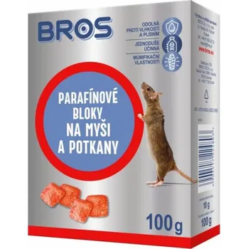 Zahrada BROS Parafínové bloky na myši a potkany 100 g /678261/