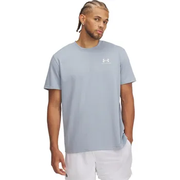 Pánské Tričko s krátkým rukávem UNDER ARMOUR UA M LOGO EMB HEAVYWEIGHT SS 1373997-465 – Modrá S