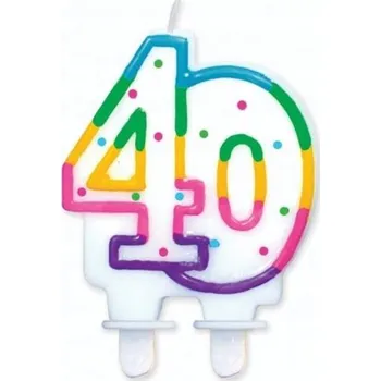 Svíčka Narozeninová svíčka 40 Godan 1 ks