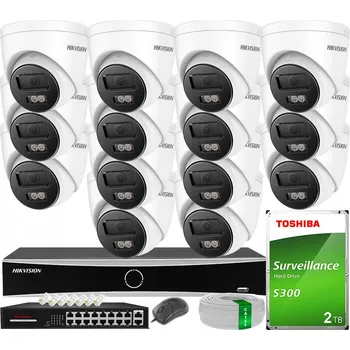 IP kamera MONITOROVACÍ SYSTÉM HIKVISION 14 IP KAMER 6MPX Smart Hybrid Light Venkovní HDD 2TB