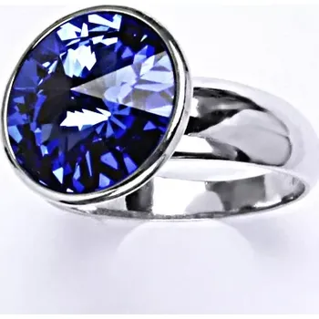 Prsten Stříbrný prsten Swarovski saphire - T1372 (Stříbrný prsten se Swarovski krystalem)