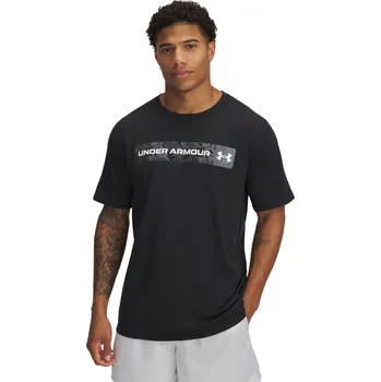 Pánské tričko Pánské Tričko s krátkým rukávem UNDER ARMOUR UA CAMO CHEST STRIPE SS 1376830-002 – Černá M