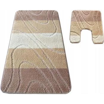 Koupelnová předložka Protiskluzová koupelnová předložka béžová - set U Montana 05