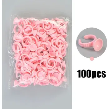 Jednorázové prstýnky na lepidlo pro řasy | kosmetické pomůcky, nástroje - STPE-4