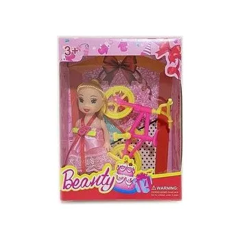 Panenka Lalka mini 7cm z rowerkiem