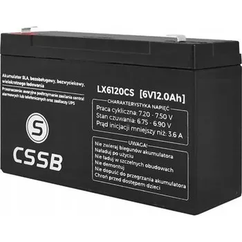 Záložní baterie Akumulátor Lamex 6V 12Ah