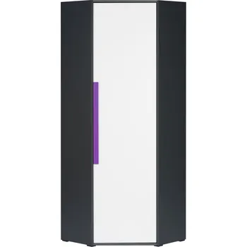 Šatní skříň Skříň rohová dětská grafit/bílá IKAR 04