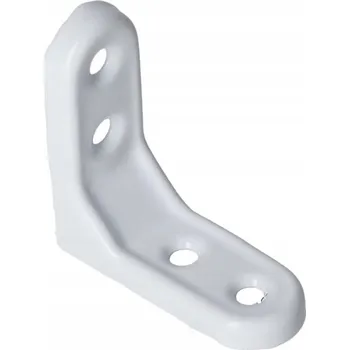 Úhloměr Úhelník pod polici WSM 75x75 x20x1.2mm BÍLÝ
