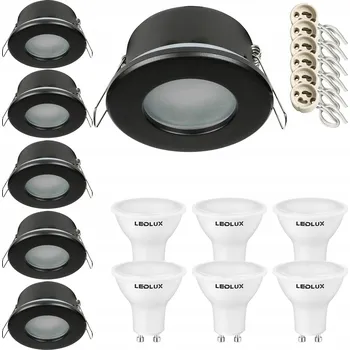 Bodové svítidlo Stropní bodové svítidlo zapuštěné LEDlux 4,5 W GU10 8,3 cm černé