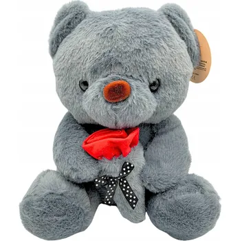 plyšák Plyšová Hračka Plyšový Medvídek na Valentýna Medvídek Výjimečný Plyšák s růží 35 cm
