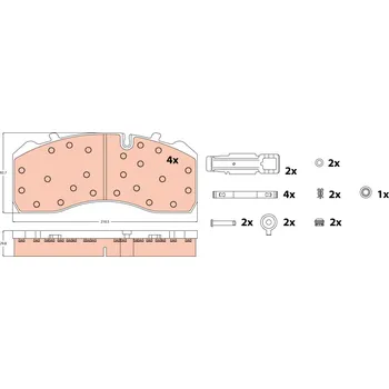 Brzdová destička Sada brzdových destiček, kotoučová brzda TRW GDB5072