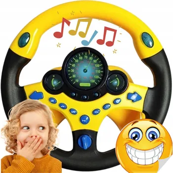 autíčko Volant hračka pro kluky – zvukové efekty, simulátor jízdy + nálepka