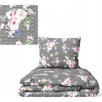 Povlečení KREPOVÉ POVLEČENÍ 140x200cm + 1x 70x80cm Jabłonka grafit