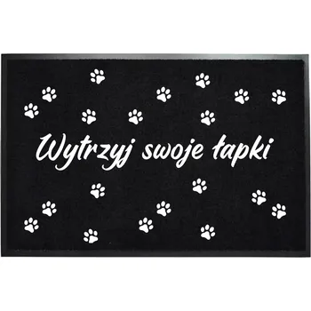 Rohožka VSTUPNÍ ČISTICÍ ZÓNA MONOCHROM ČERNÁ PŘED DVEŘE 40X60 - OČISTI SI TLAPKY